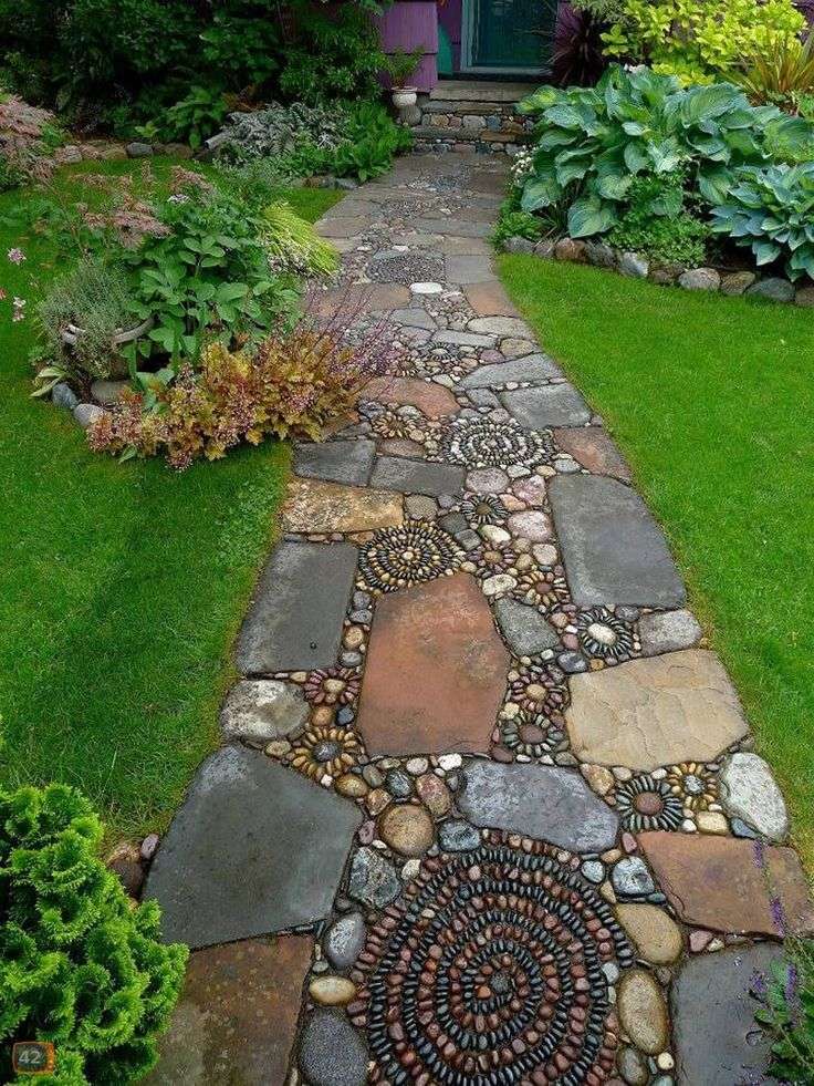 Artistic Stone Path