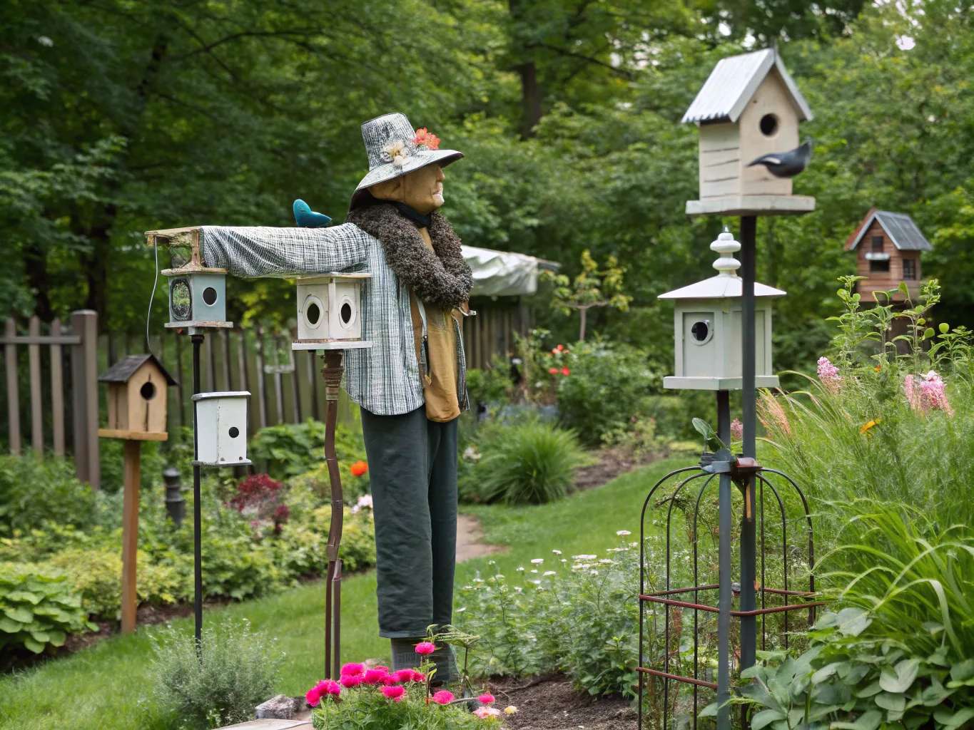 Bird-Loving Scarecrow