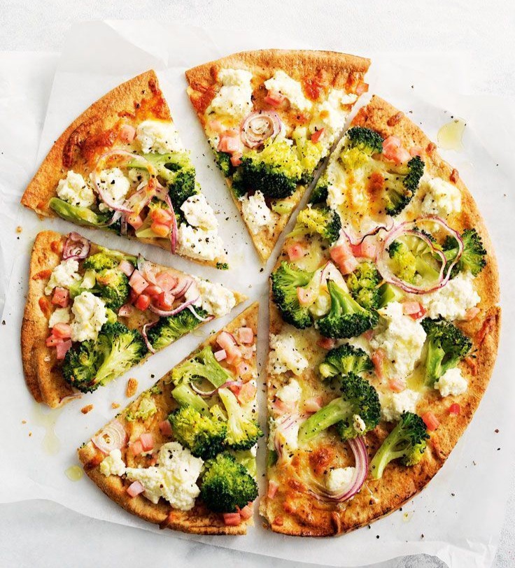 Broccoli and Bacon Pizza