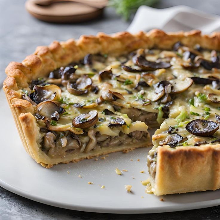 Broccoli and Mushroom Tart