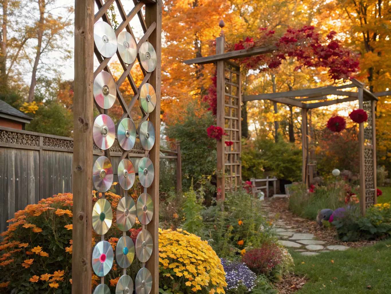 CD Disk Mosaic Trellis