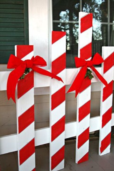 Candy Cane Fence Decor