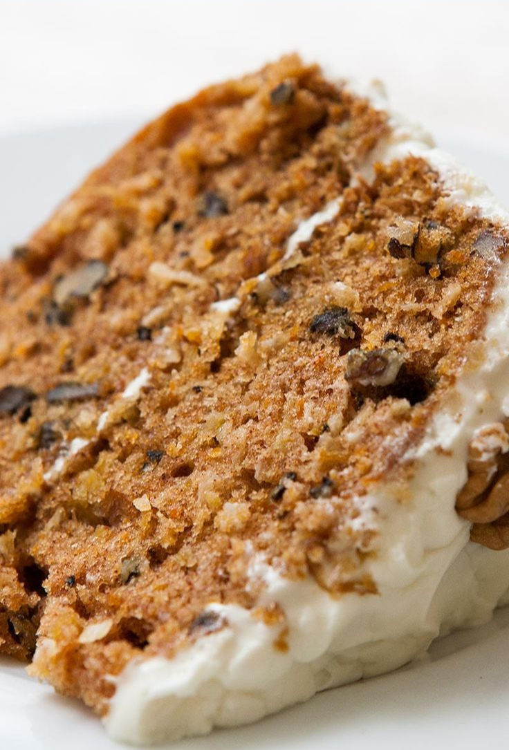 Carrot Cake with Walnut Topping