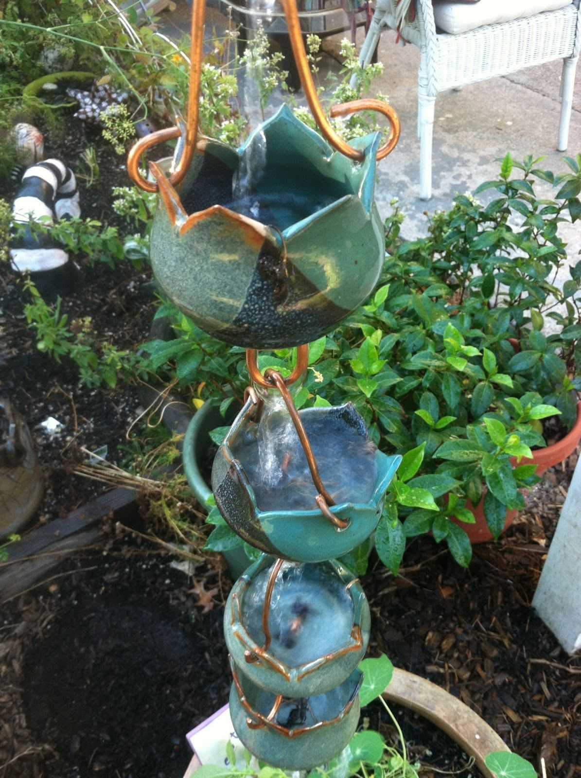 Ceramic Bowls Rain Chain