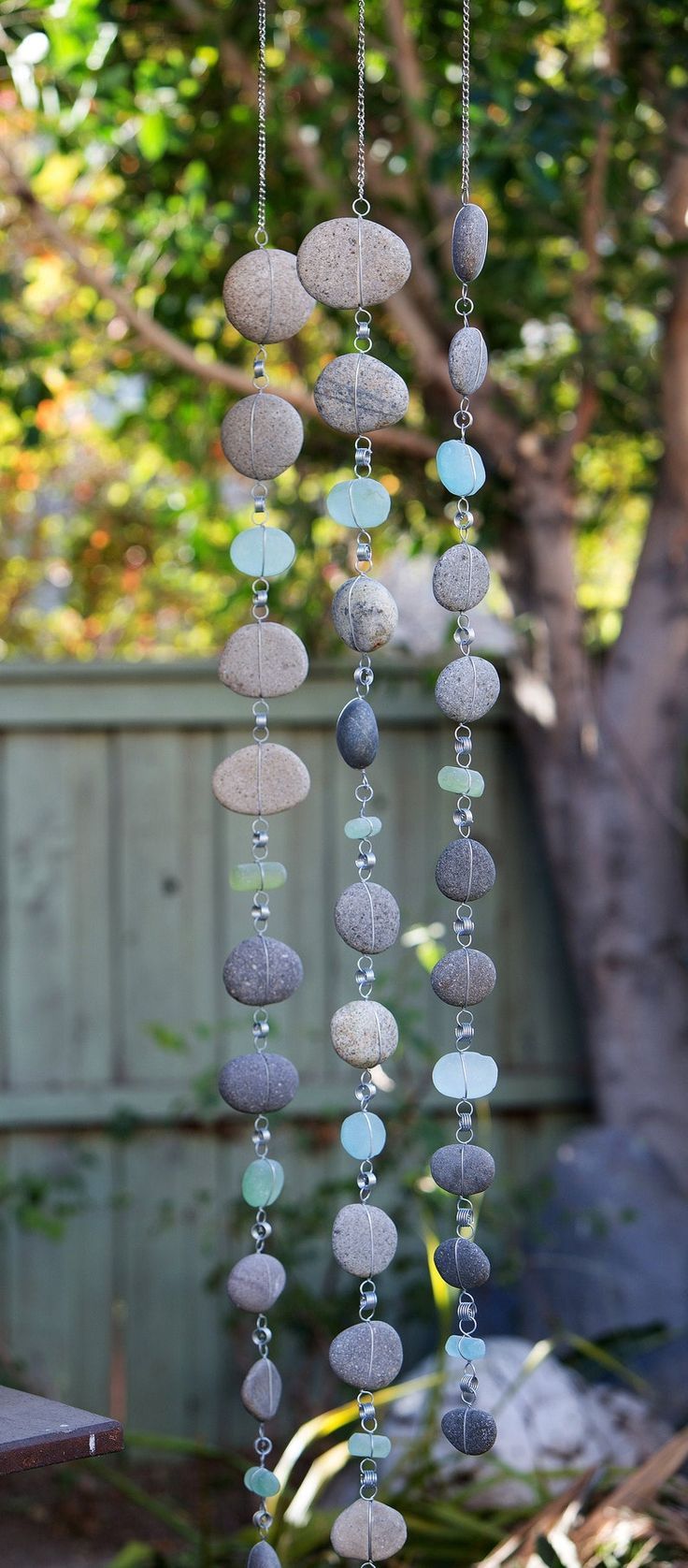 Chained Stones Rain Chain