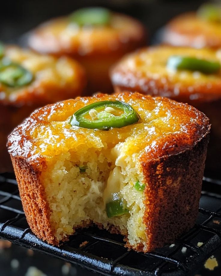 Cheddar Jalapeño Cornbread Muffins