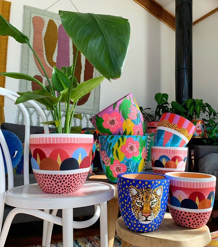 Colorful Plant Pots