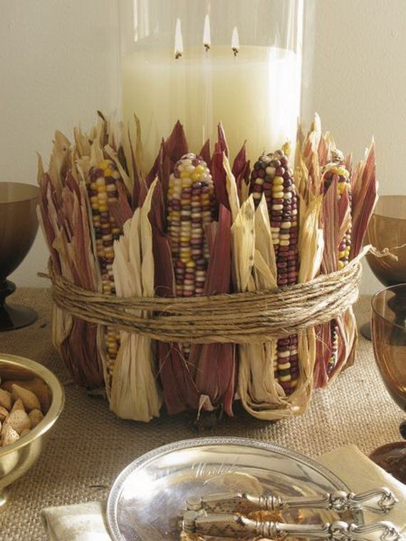 Corn Husk Candle Holder