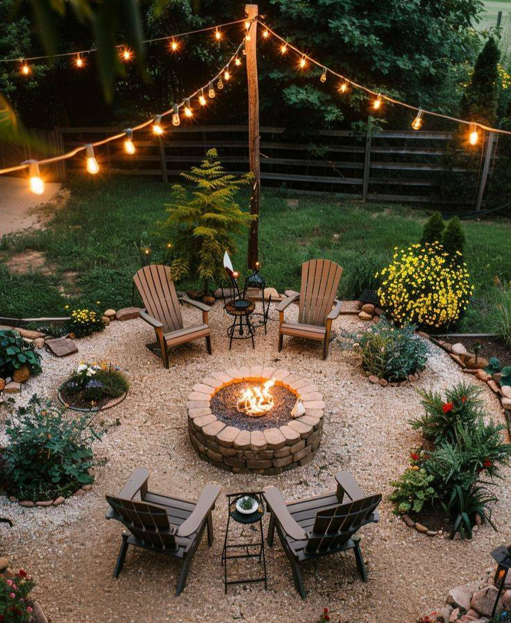 DIY Fire Pit Patio