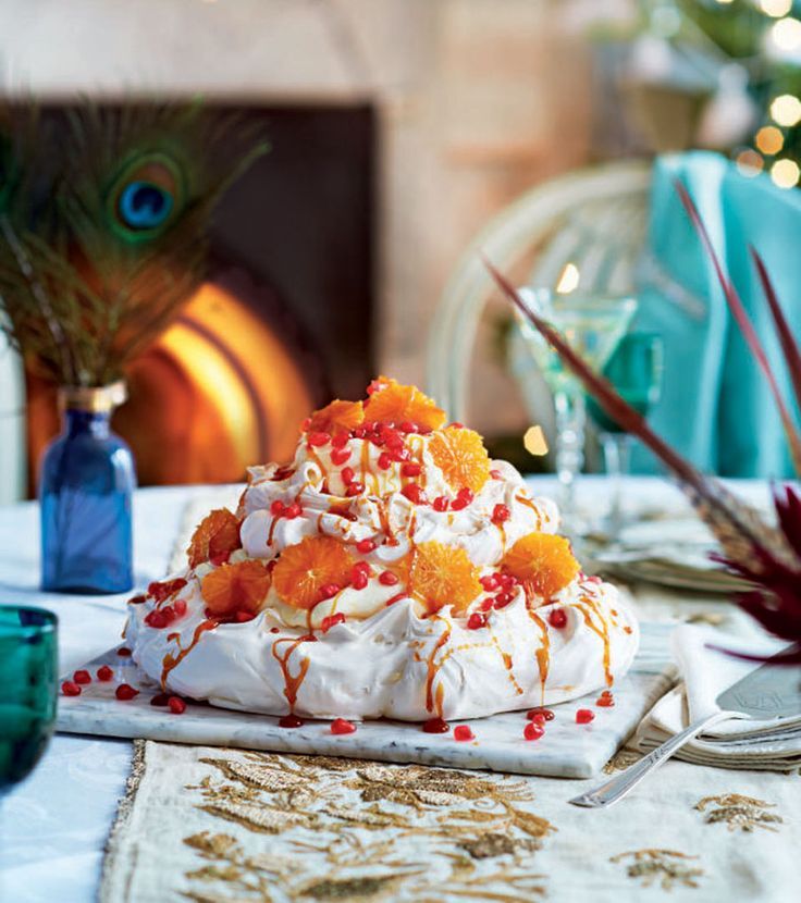 Orange and Pomegranate Pavlova