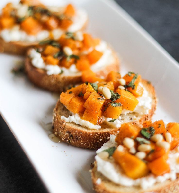 Pumpkin Ricotta Bruschetta