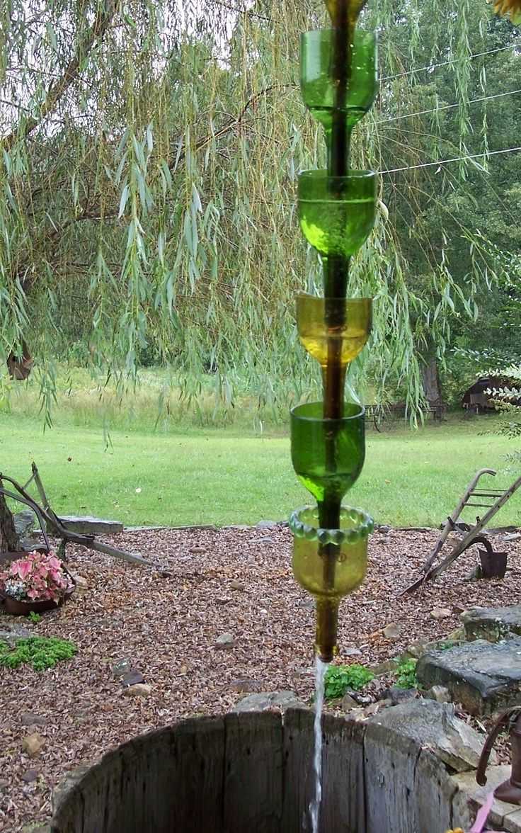 Recycled Glass Rain Chain