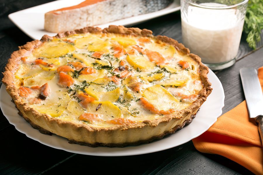 Smoked Salmon and Dill Quiche