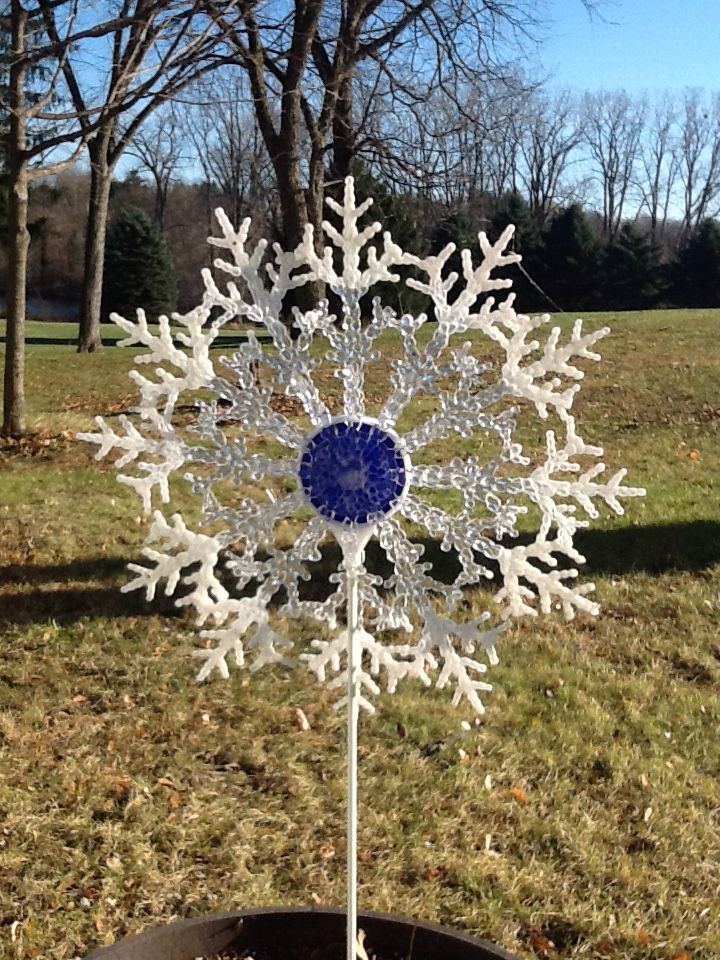 Snowflake Stenciled Pathway