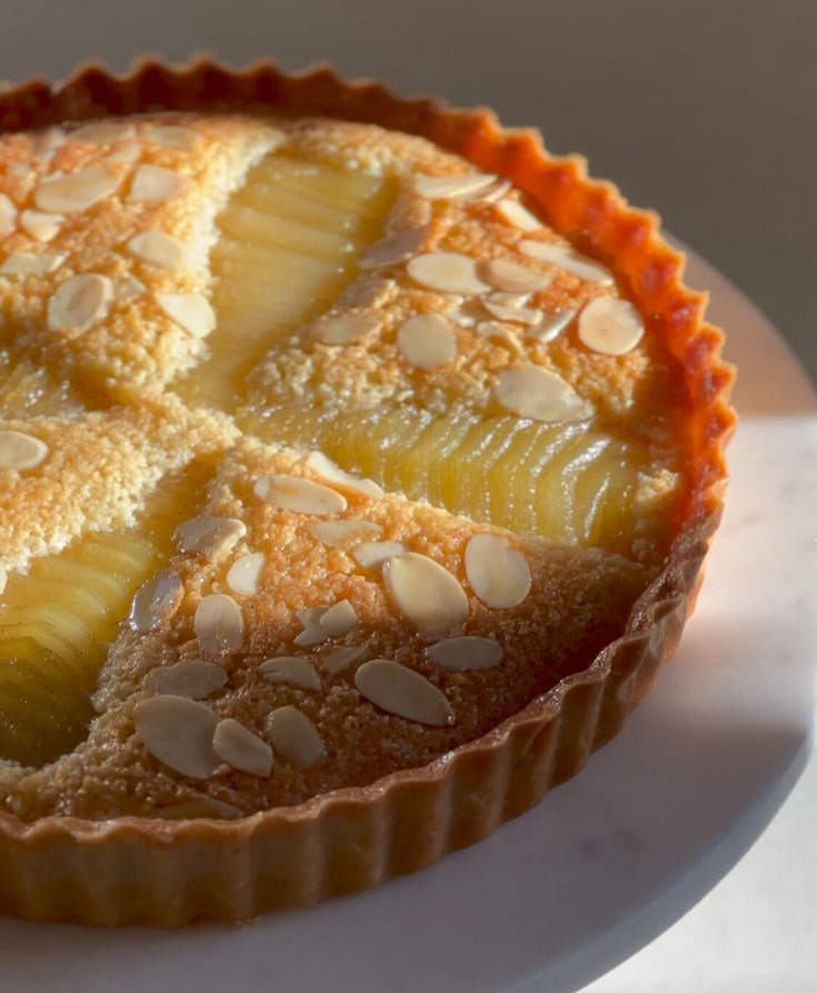 Spiced Pear and Walnut Tart