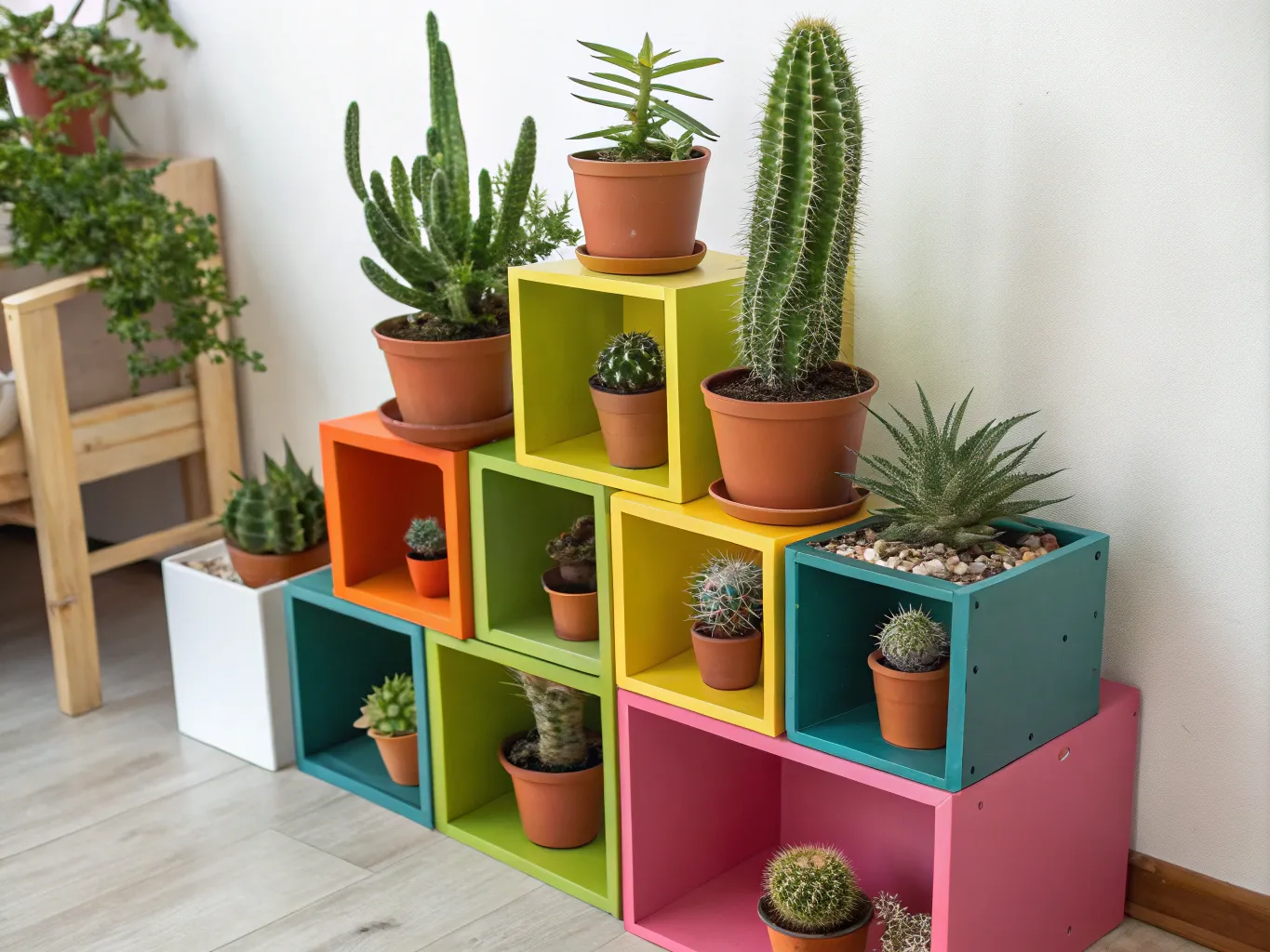 Stackable Cube Shelves