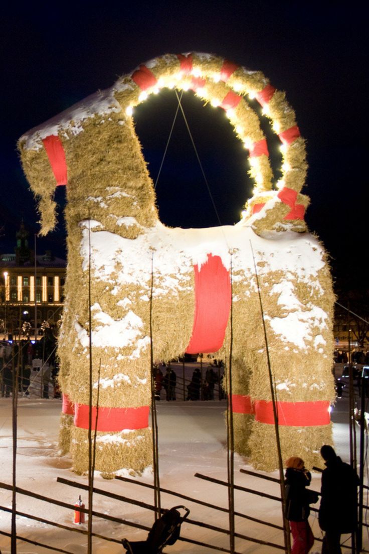 The Gävle Goat in Sweden