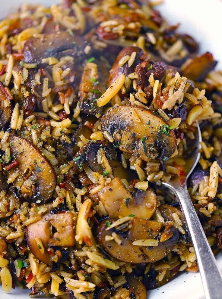 Wild Rice Pilaf with Mushrooms