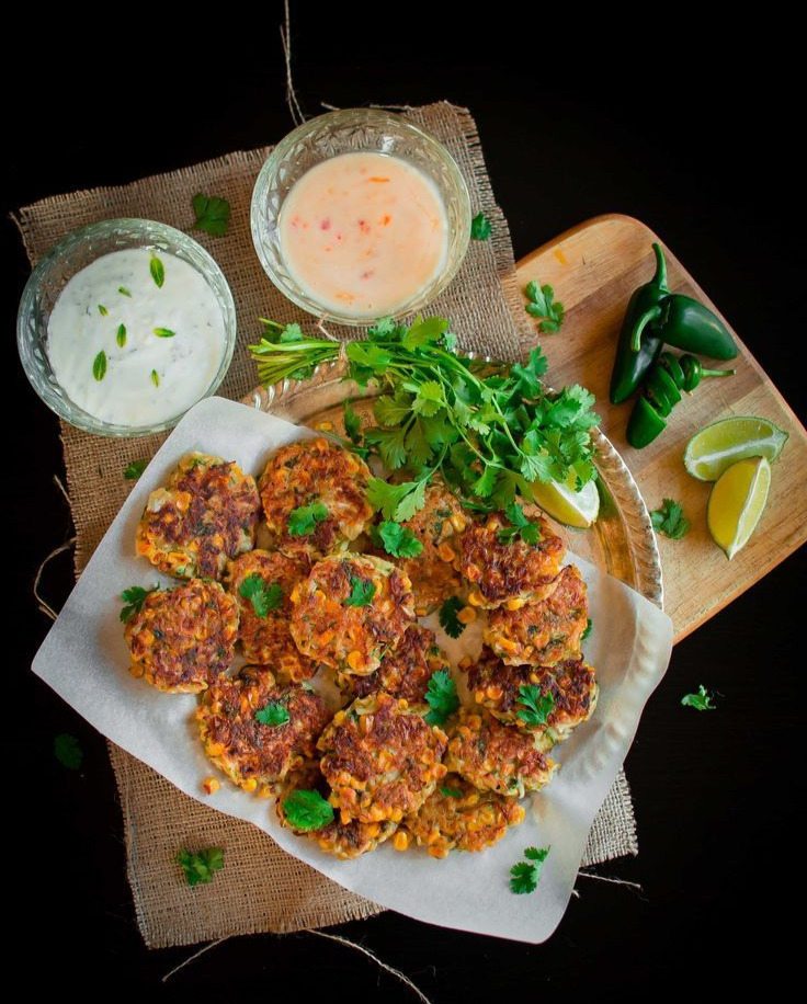 Zucchini Fritters with Yogurt Dip