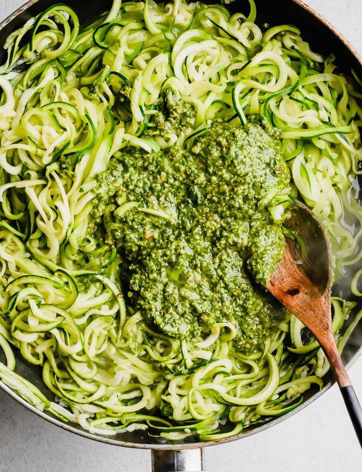 Zucchini Noodles with Pesto