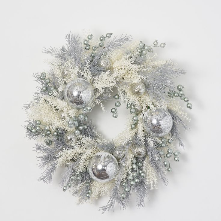 15. Frosted Silver Wreath