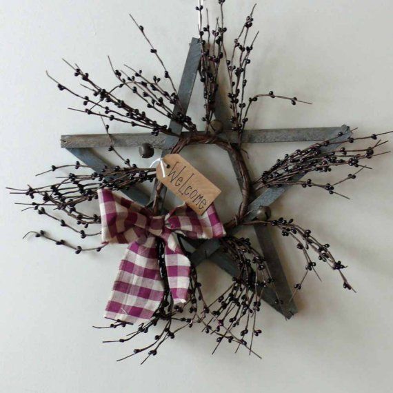 25. Rustic Twig Star Wreath