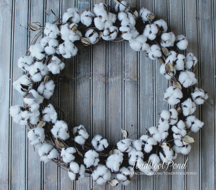 3. Cotton Boll Wreath