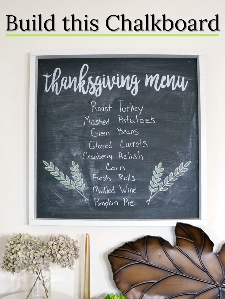 Chalkboard Menu Sign