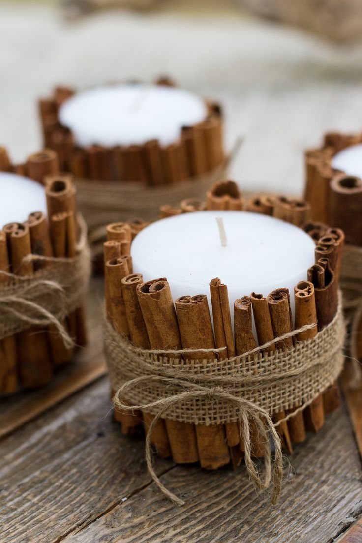 Cinnamon Stick Candle Holders