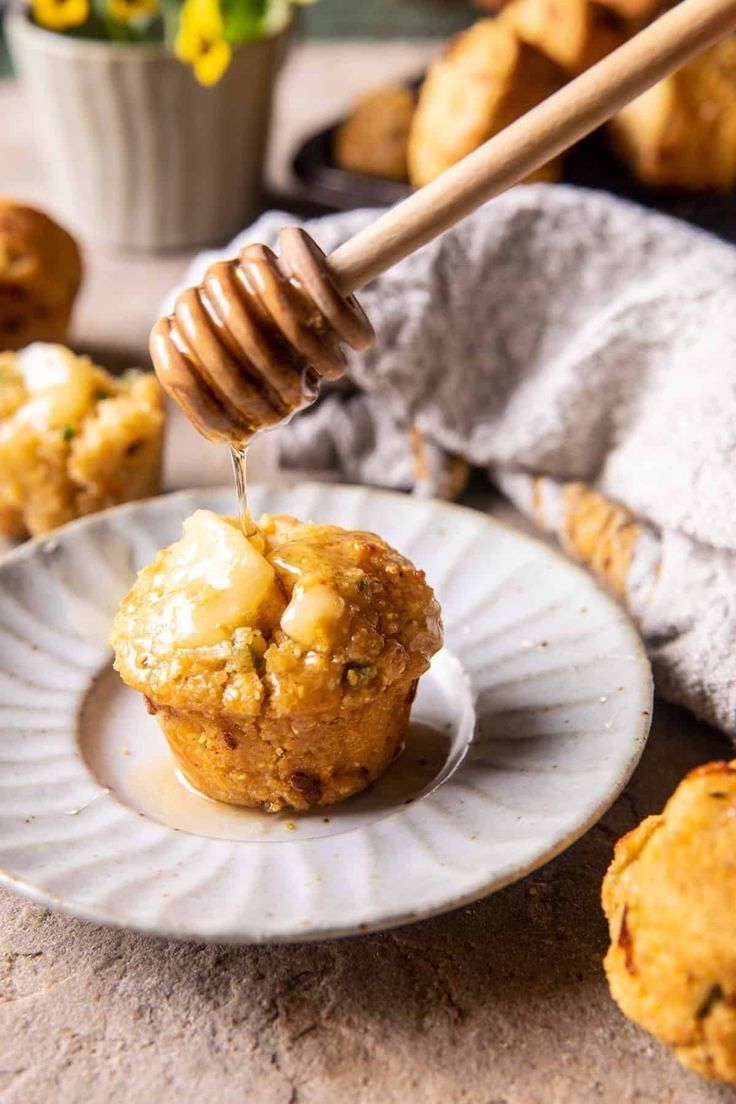 Cornbread Muffins with Honey Butter