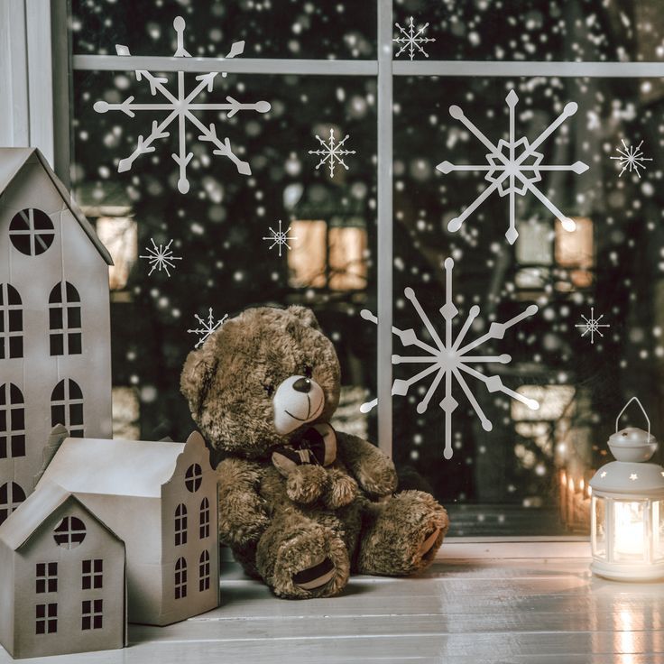 Crystal Snowflake Window Clings