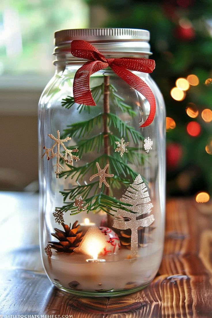 DIY Christmas Candle Jars