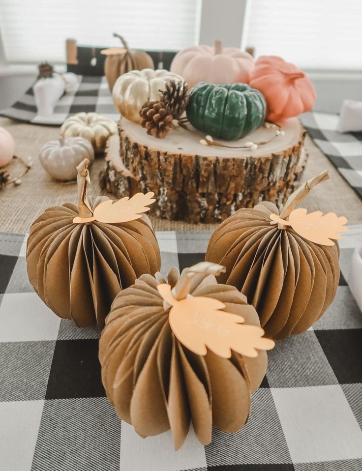 DIY Paper Pumpkins