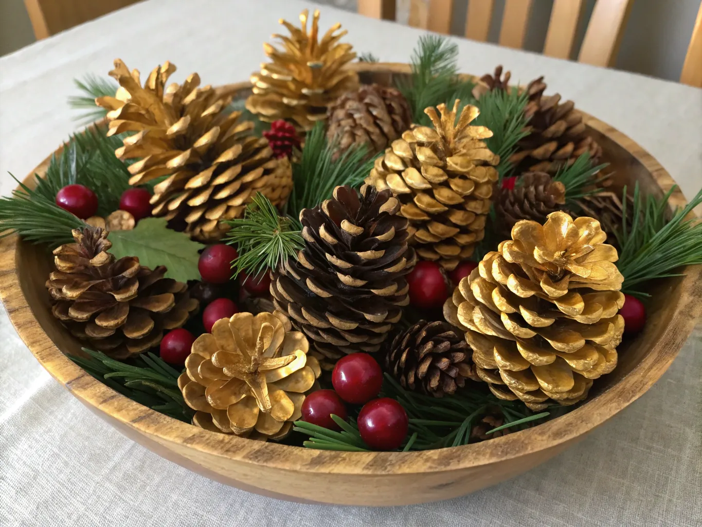 Gilded Pinecone Display