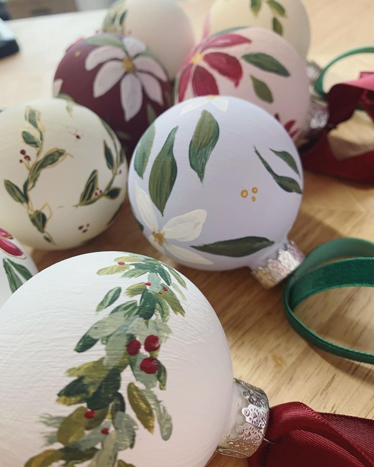 Hand-Painted Christmas Baubles