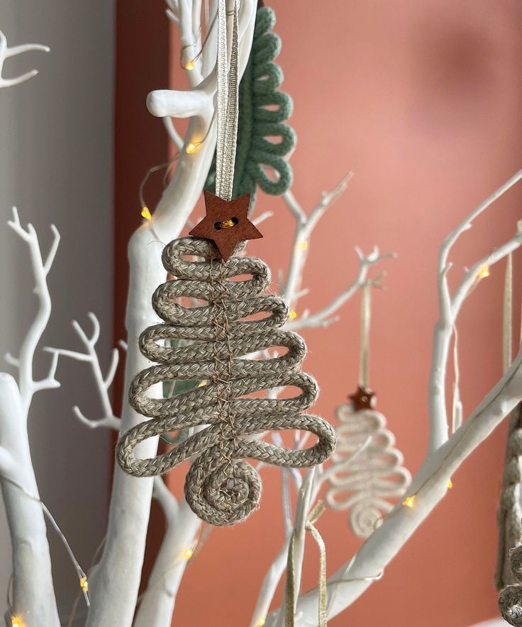 Hemp Ribbon Tree Decor