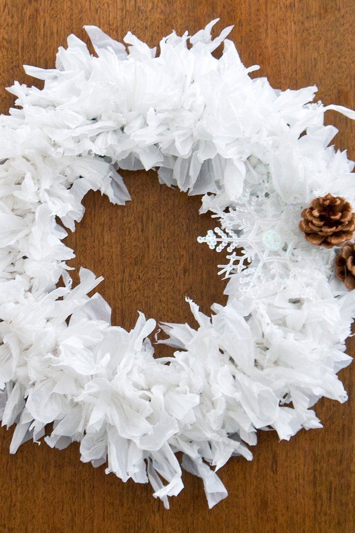 Holiday Wreath from Recycled Materials