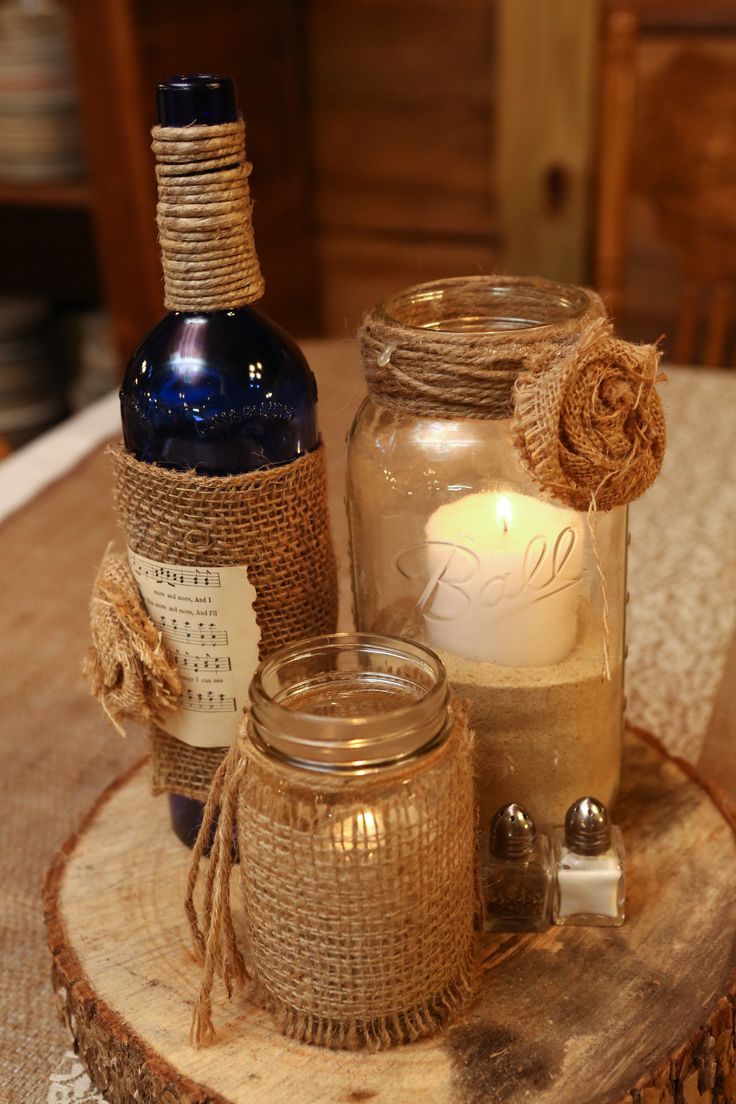 Mason Jar Candle Holders