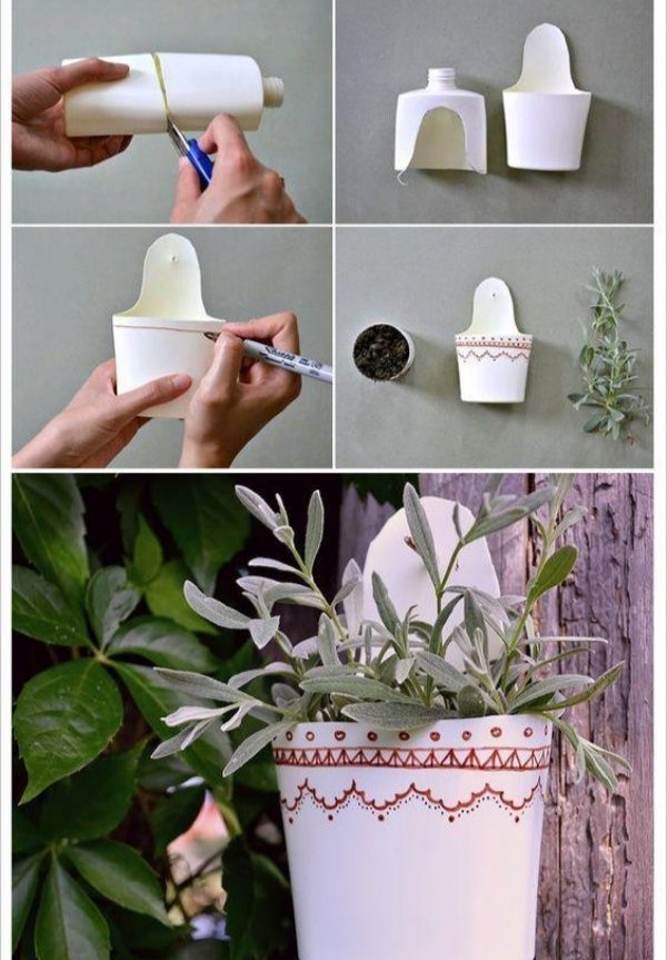 Plastic Bottle Wall Planter