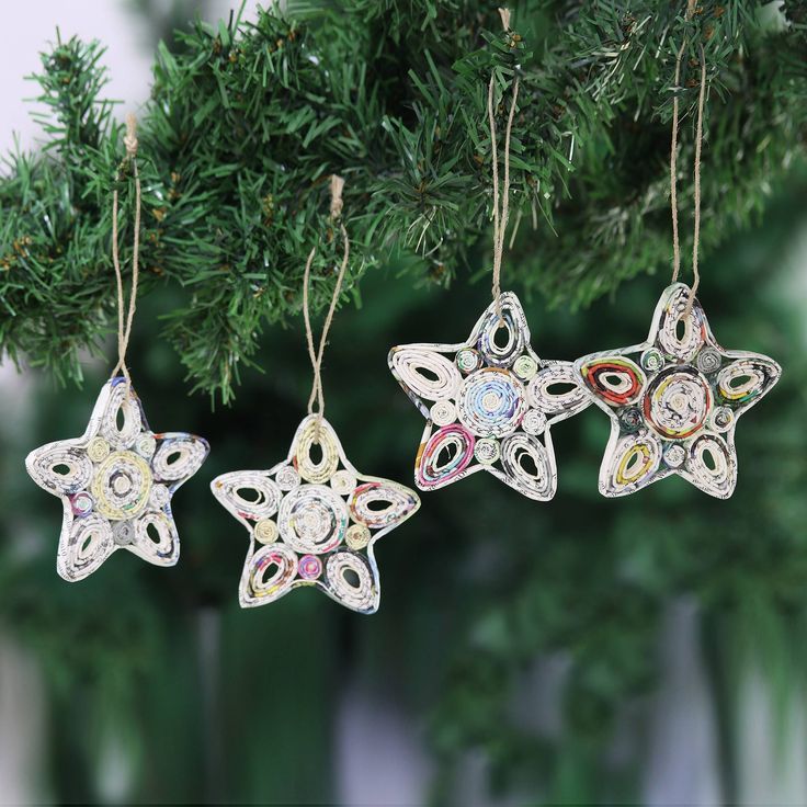 Recycled Paper Ornaments