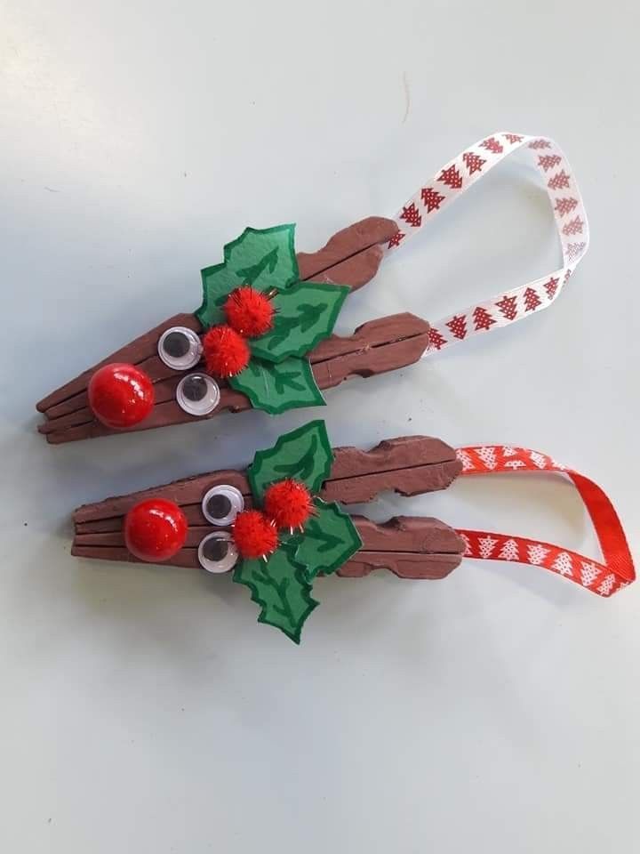 Reindeer Clothespin Ornaments