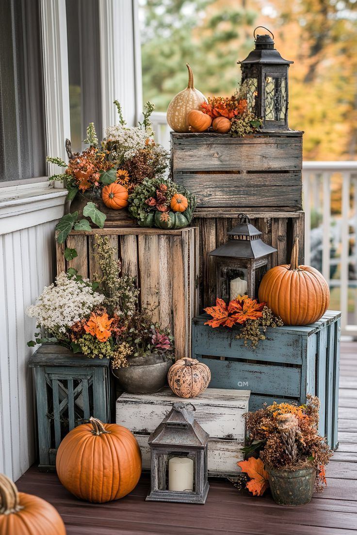 Rustic Wooden Crate Display