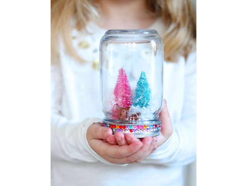 Snow Globe Mason Jars