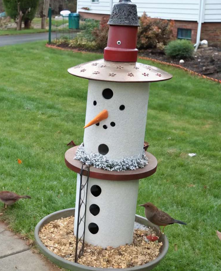 Snowman Bird Feeder