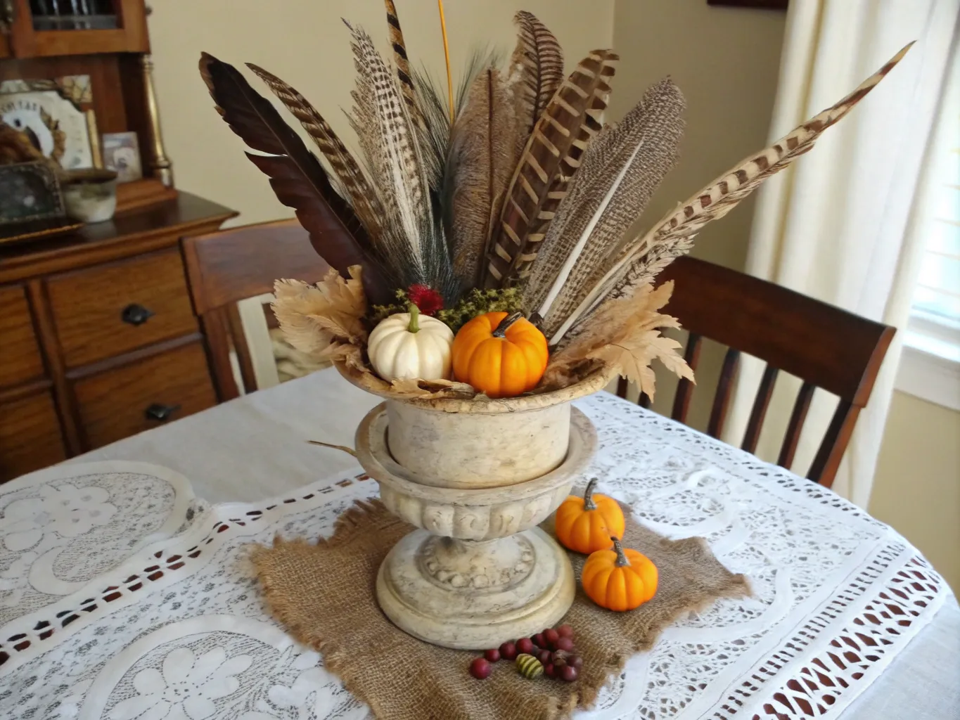 Vintage Thanksgiving Vignette