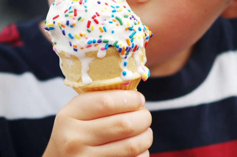 An ice cream cone that melts too quickly