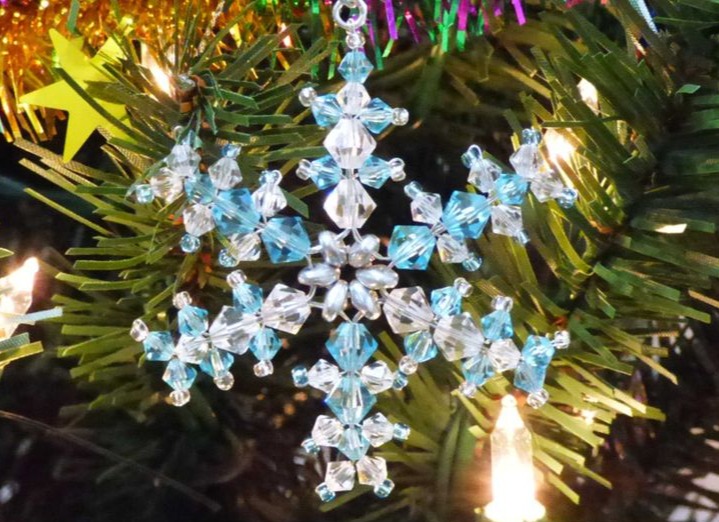 Beaded Snowflake Ornaments