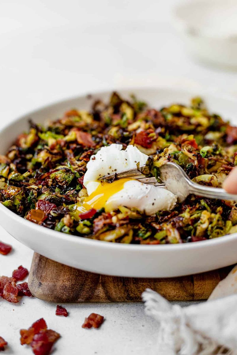 Brussels Sprouts and Bacon Hash