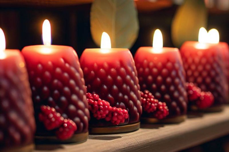 Burning Bayberry Candles