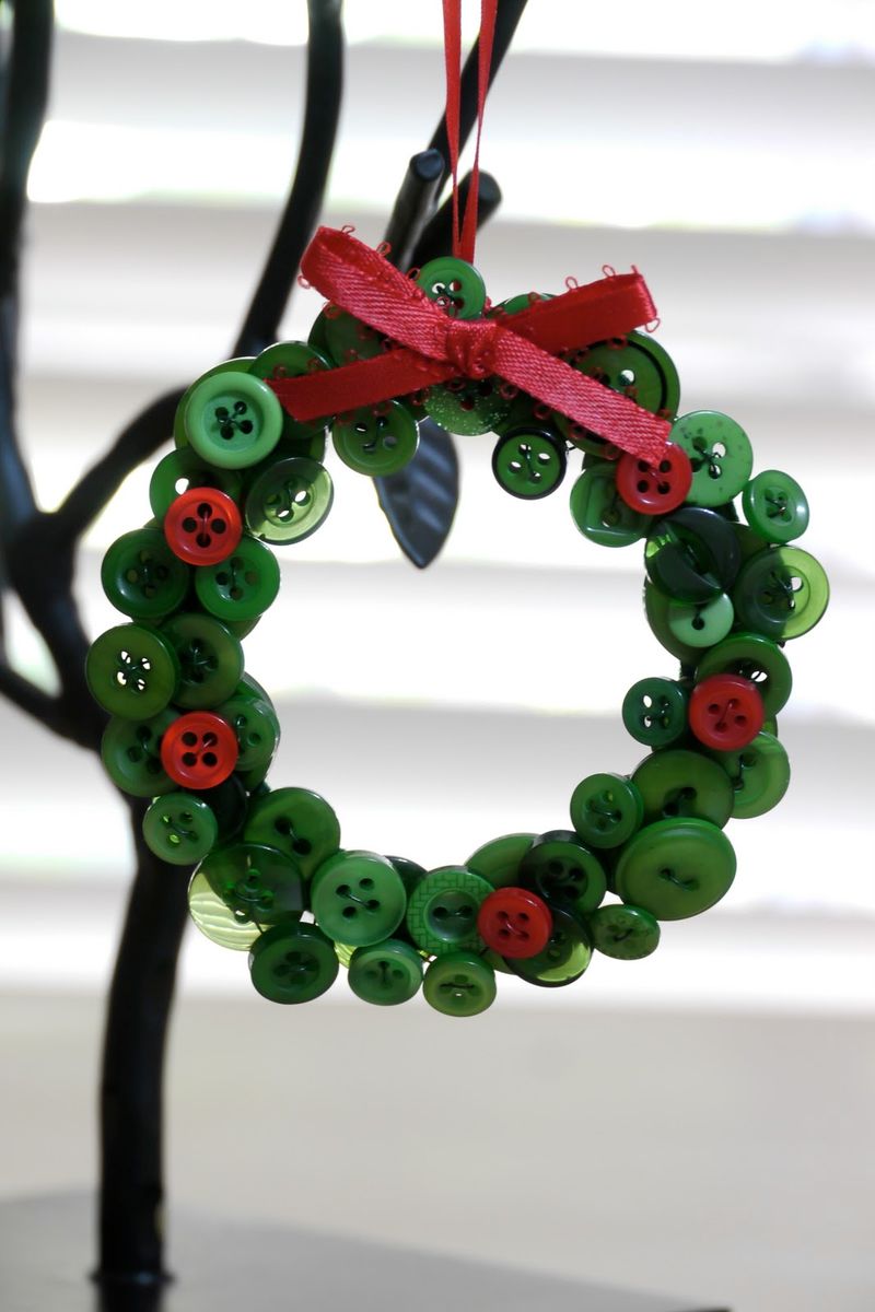 Button Wreath Ornament